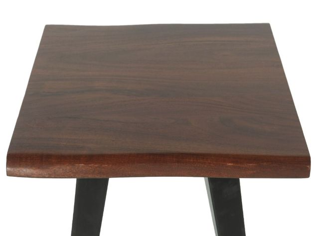 Home Trends & Design Kennedy Walnut Side Table with Black Base-1
