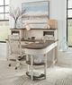 aspenhome® Caraway Aged Ivory Pedestal Desk and Return-1