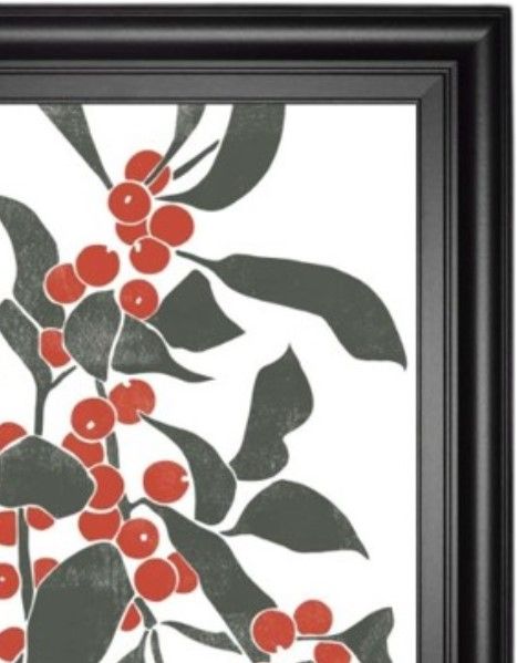 Classy Living Emma Scarvey Colorblock Berry Branch IV Wall Art-1