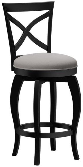 HH2 Home Ellendale Black Swivel Counter Stool
