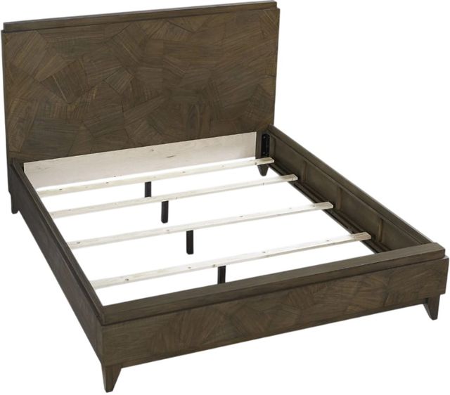 Modus Furniture Broderick Wild Oats Brown Queen Panel Bed-3