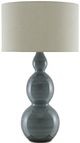 Currey & Company Cymbeline Natural/Steel Blue Table Lamp-1