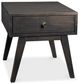 Handstone Customizable Tribeca Brushwork Flint Square End Table with Drawer-0