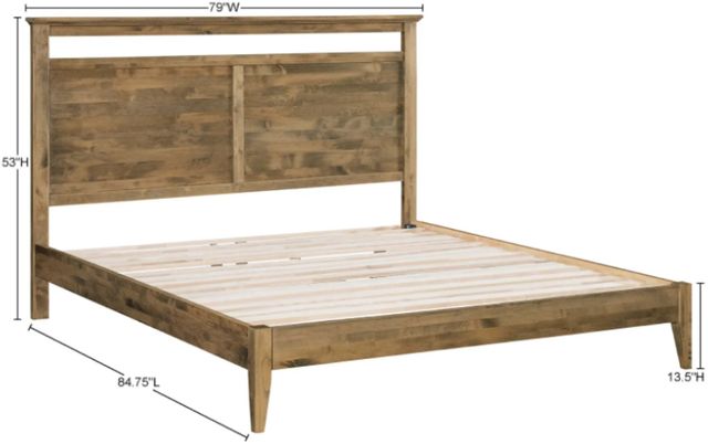 Archbold Furniture Customizable Emmerson King Panel Bed with Low Footboard-2