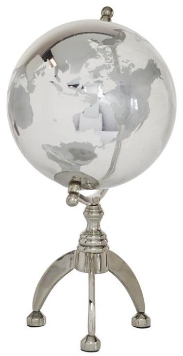 Deco Marche Silver Globe with Tripod Base-1