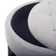 Olliix by Madison Park Miller Light Grey Round Storage Ottoman-2