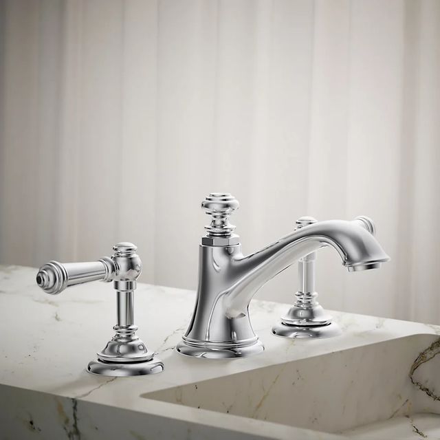 KOHLER® Artifacts® with Bell Design Polished Chrome Bathroom Sink Faucet Spout-3