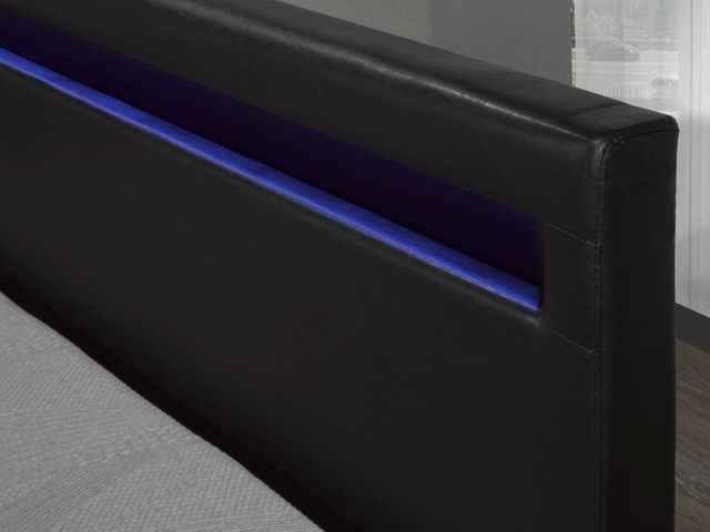 Brassex Inc. Dhara Black Full Platform Bed-1