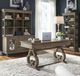Liberty Furniture Simply Elegant 3-Piece Heathered Taupe Desk and Hutch Set-1