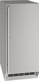 U-Line® 15" 3.1 Cu. Ft. Stainless Solid Outdoor Refrigerator-0