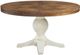 Elements International Park Creek Chestnut Round Dining Table with Antique White Base-0