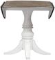 Liberty Furniture Magnolia Manor Weathered Bark Drop Leaf Dining Table with Antique White Base-3