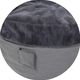 CordaRoy's® Nest Charcoal Bunny Fur Queen Bean Bag Cover with Pillow-0