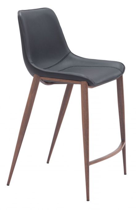 Zuo® Modern Magnus Black/Walnut Counter Stool-0