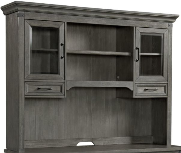 Intercon Foundry Brushed Pewter Credenza Hutch-0