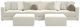Jackson Furniture Ritzy 6-Piece Bone Sectional with Ottoman-3