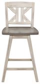 Homelegance® Amsonia Distressed Gray/White Sand Swivel Counter Chair with X-Back-2