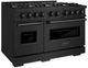 ZLINE 48" 6.7 cu. ft. Gas Range with 8 Burner DuoPro™ Cooktop and Dual Ovens in Black Stainless Steel-2
