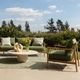 Dovetail Furniture Tahoe Green/Natural Fabric/Wooden Sofa-1