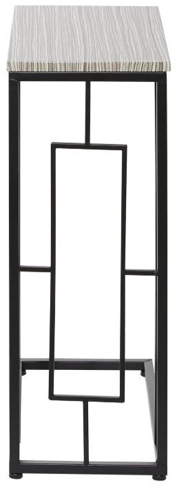 Deco Marche Light Brown C-Table with Black Base-2