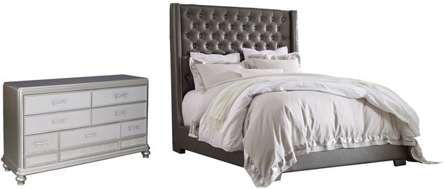 Signature Design by Ashley® Coralayne 2-Piece Gray California King Bed Set-0
