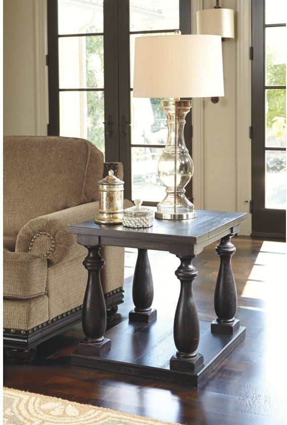 Signature Design by Ashley® Mallacar 2-Piece Black Living Room Table Sets-2