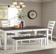 Intercon Kona Gray/White Dining Bench-1