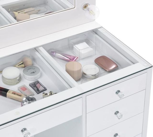 Coaster® Percy White High Gloss Vanity Desk-3
