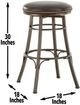 Steve Silver Co. Bali Brown Swivel Bar Stool-1