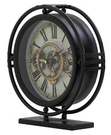 YHD Matte Black/White Table Clock-2