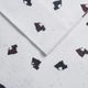 Olliix by Woolrich Flannel Black/White Scottie Dogs King Cotton Sheet Set-3