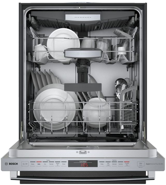 Bosch® 800 Series 24" Stainless Steel Top Control Built In Dishwasher-1