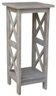 John Thomas Furniture® Home Accents Taupe Gray 30" X-Side Plant Stand Table-0