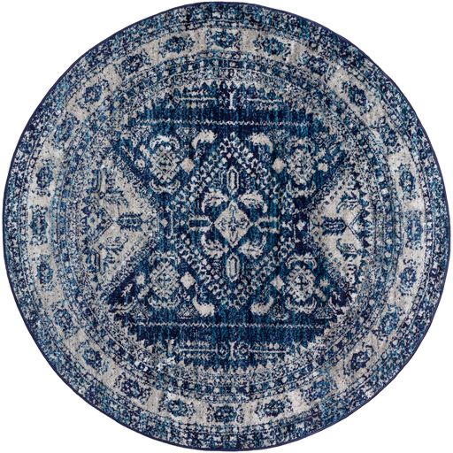 Surya Monte Carlo Navy 5' Round Rug-0