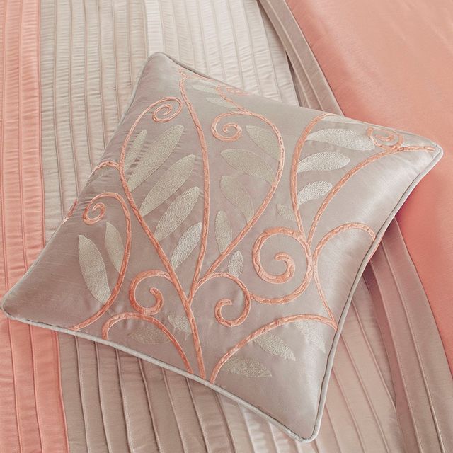 Olliix by Madison Park 7 Piece Coral King Amherst Comforter Set-2