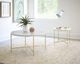 Coaster® Ellison White Coffee Table with Gold Round X-Cross Base-2