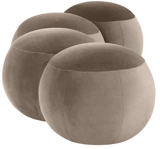 Meridian Furniture Apollo Taupe 65" Velvet Upholstered Bench-2