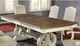 Furniture of America® Arcadia 9-Piece Antique White Dining Table Set with Brown Top-1