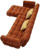 VIG Furniture Divani Casa Jacinda 2-Piece Burnt Orange Left-Arm Facing Sofa Sectional and Chaise with Pillows-3
