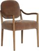 Four Hands Auden Amber Ash/Monte Mushroom Dining Arm Chair-0
