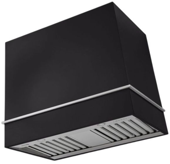 AGA Loge 36" Matte Black Wall Mounted Range Hood with Brushed Nickel Trim-0