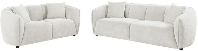 Coaster® Aleisha 2-Piece Sand Fabric Upholstered Sofa Set-0