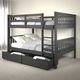 Donco Kids Austin Mission Dark Gray Full/Full Bunk Bed with Drawer Storage-1