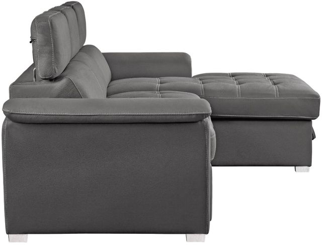 Homelegance® Ferriday Gray Right-Arm Facing Pull-out Bed Sectional and Chaise with Hidden Storage-3