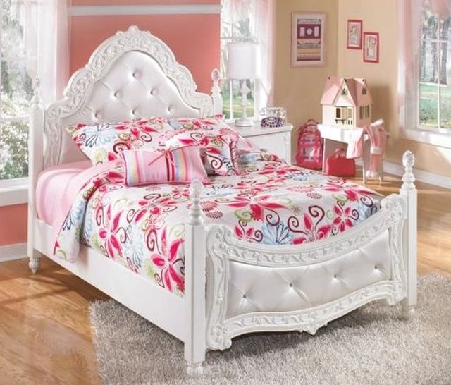 Signature Design by Ashley® Exquisite 3-Piece White Full Poster Bed Set-3