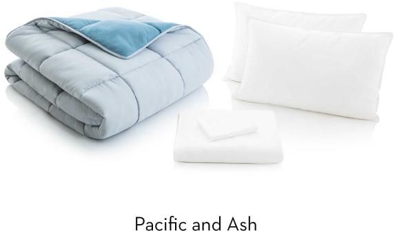 Malouf Woven Ash Twin Reversible Bed Set - Thumbnail 5
