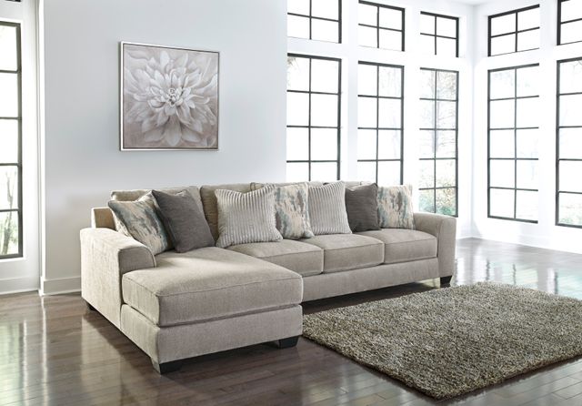 Benchcraft® Ardsley 2-Piece Pewter Left-Arm Facing Sectional and Chaise-2