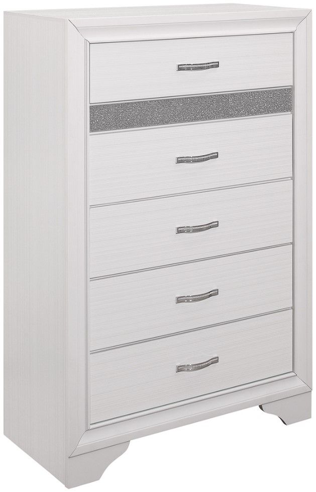 Homelegance® Luster Silver/White Glitter Chest-0