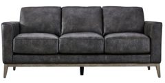 Leather Italia™ Georgetowne Ramsey Storm Gray Sofa
