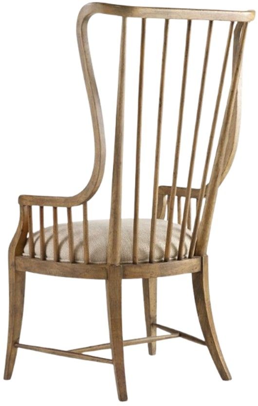 Hooker® Furniture Sanctuary Antique Hickory/Larkin Oak Tall Spindle Dining Arm Chair-2